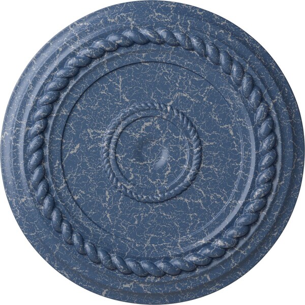 Ekena Millwork Alexandria Rope Ceiling Medallion (Canopies up to 4 5/8"), 19 5/8"OD x 1 1/2"P, Americana Crackle CM18ALAMC - main